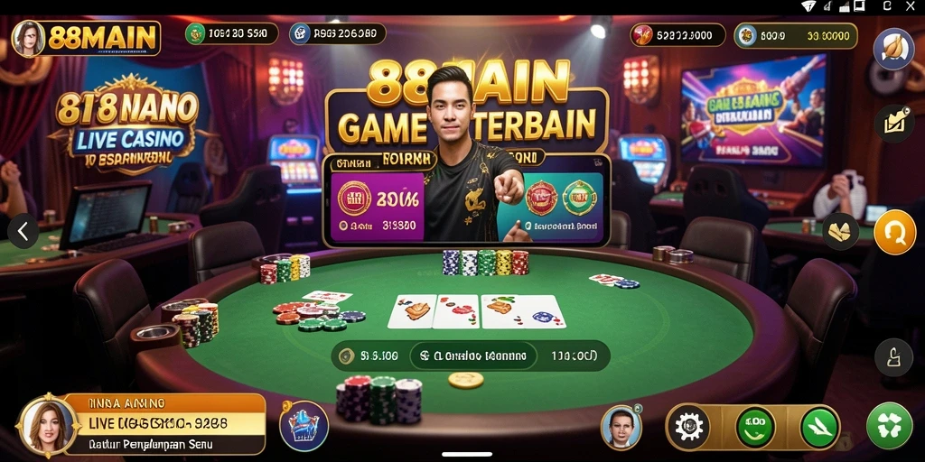 Tampilan gameplay Live Casino yang menarik di 88MAIN.