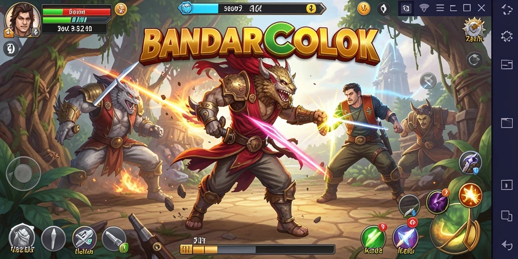 Tampilan gameplay mendebarkan dari BANDARCOLOK dalam aksi.