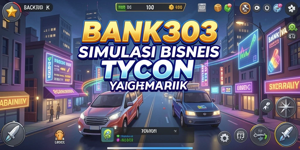 Screenshot gameplay BANK303 menampilkan pengalaman seru dalam simulasi bisnis Tycoon.