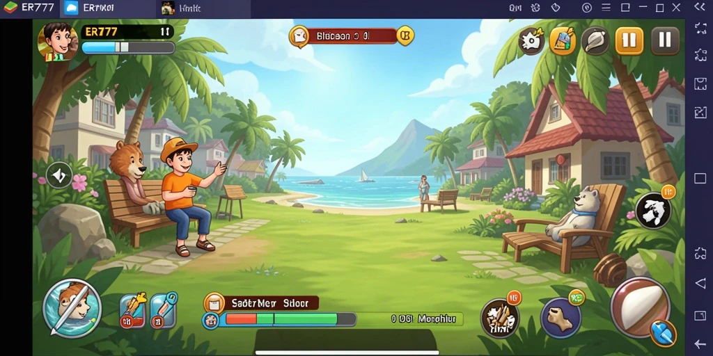 Screenshot gameplay ER777 menampilkan momen seru dan santai.