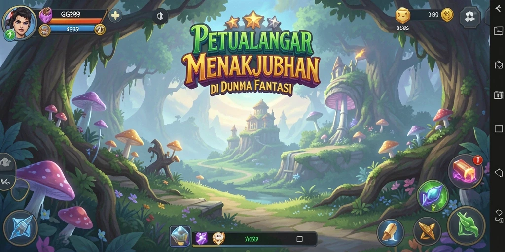 Screenshot utama GG999 menampilkan aksi petualangan yang seru dan menegangkan.