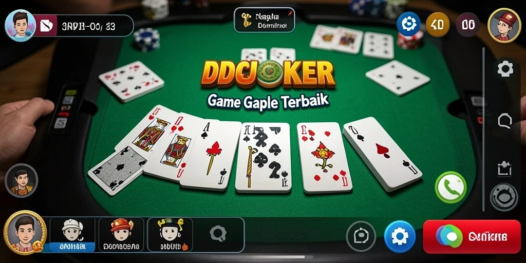 Tampilan seru dari gameplay IDCJOKER dalam permainan Gaple.