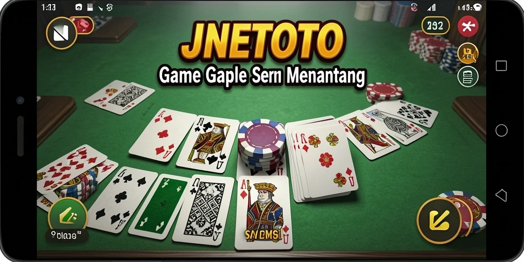 Screenshot JNETOTO menampilkan gameplay seru dalam permainan Gaple.
