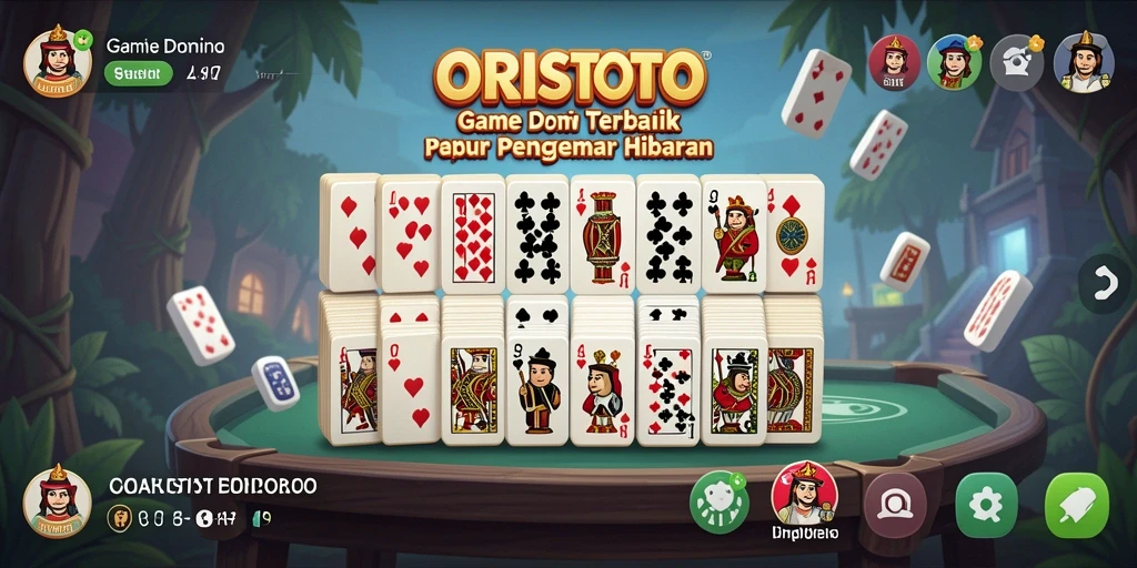 Screenshot gameplay ORISTOTO menampilkan serunya permainan Domino.