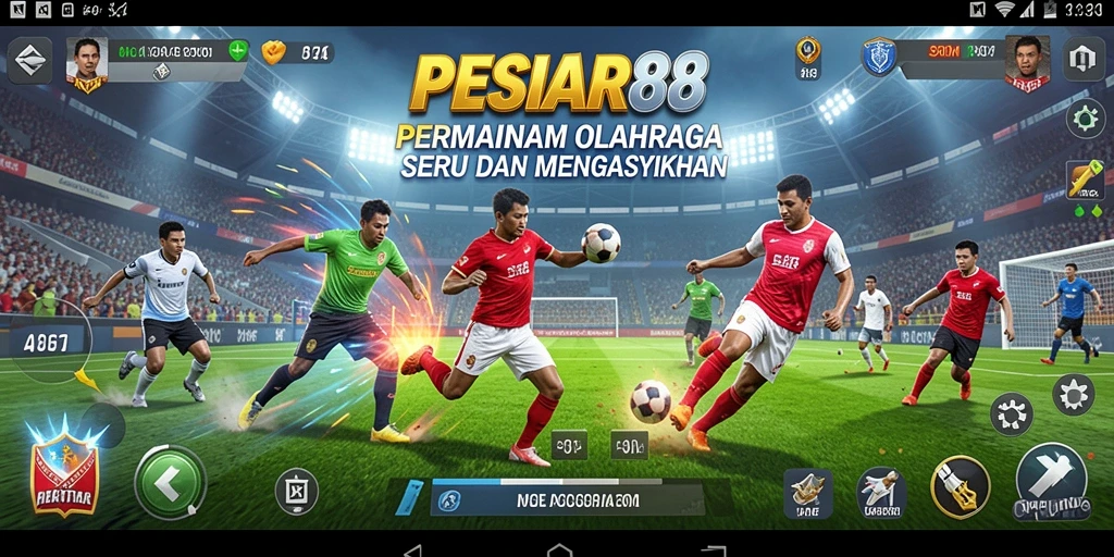 Tampilan gameplay PESIAR88 yang seru dengan berbagai cabang olahraga.