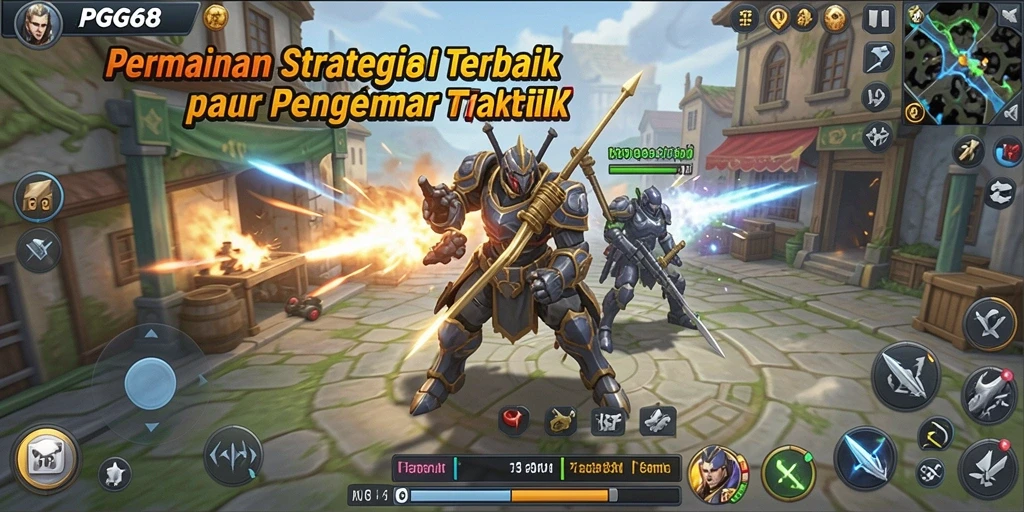 Tampilan gameplay PGG68 yang intens dalam pertempuran strategi.