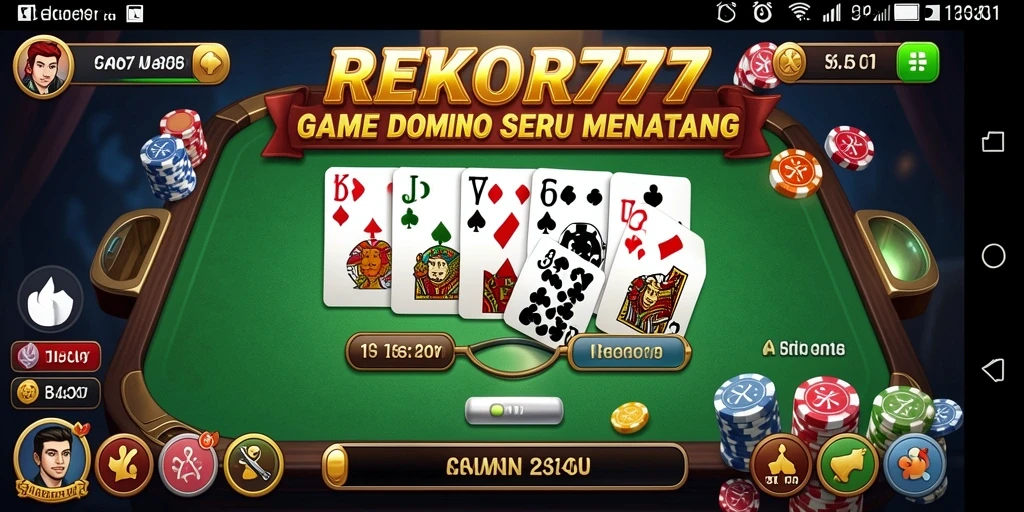 Screenshot gameplay REKOR777 menunjukkan aksi seru permainan Domino.