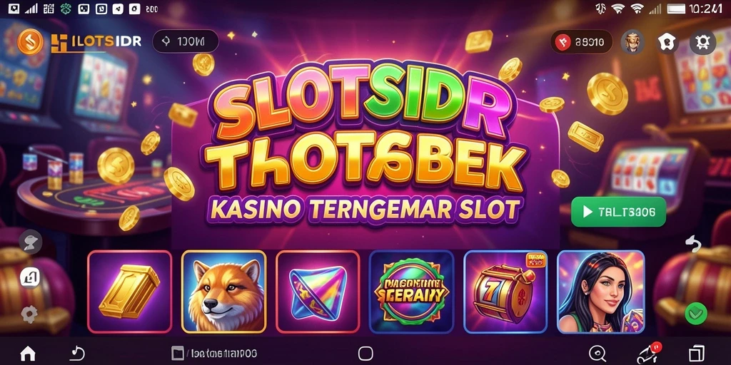 Tampilan gameplay menakjubkan dari SLOTSIDR yang penuh warna.