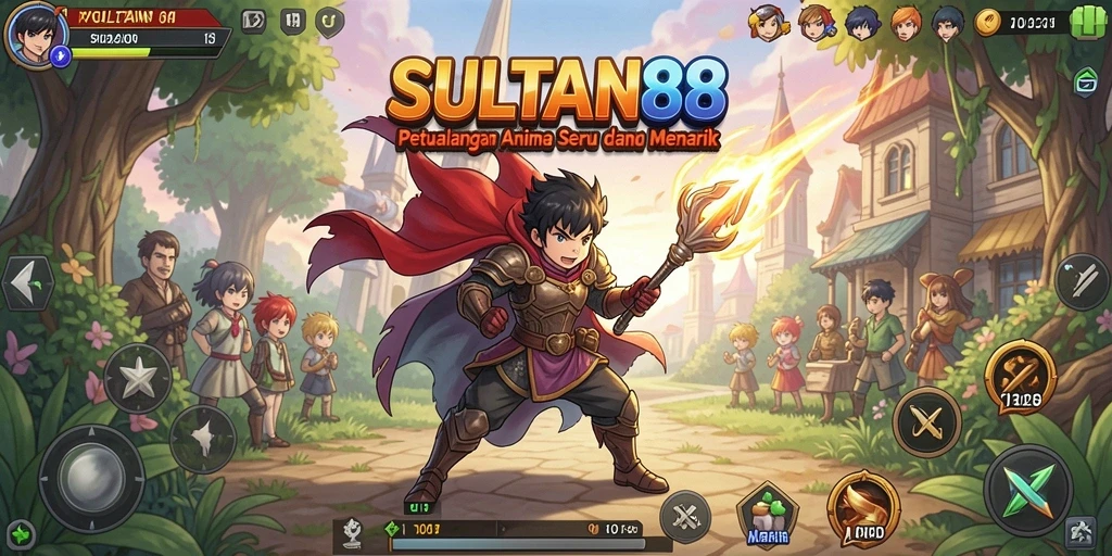 Tampilan mengesankan dalam gameplay SULTAN88 dengan karakter Anime.