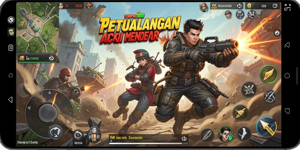 Tangkapan layar menunjukkan grafis beraksi dalam TEMPOTOTO.