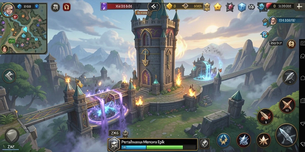 Tampilan gameplay menara pertahanan yang menegangkan dari ZK6.