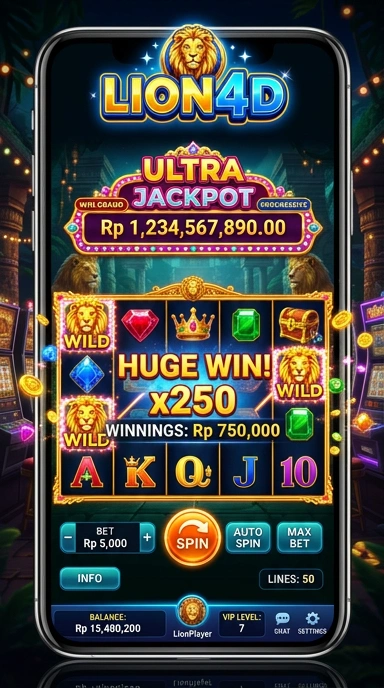 Tampilan antarmuka pengguna lion4d yang ramah.